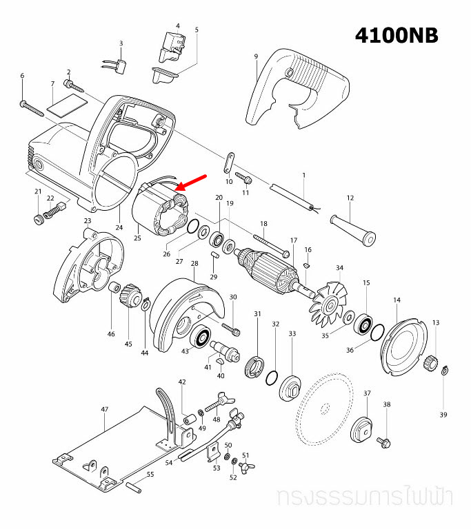 ฟิลคอยล์ Makita มากีต้า 4100NB [#25] (แท้) ##