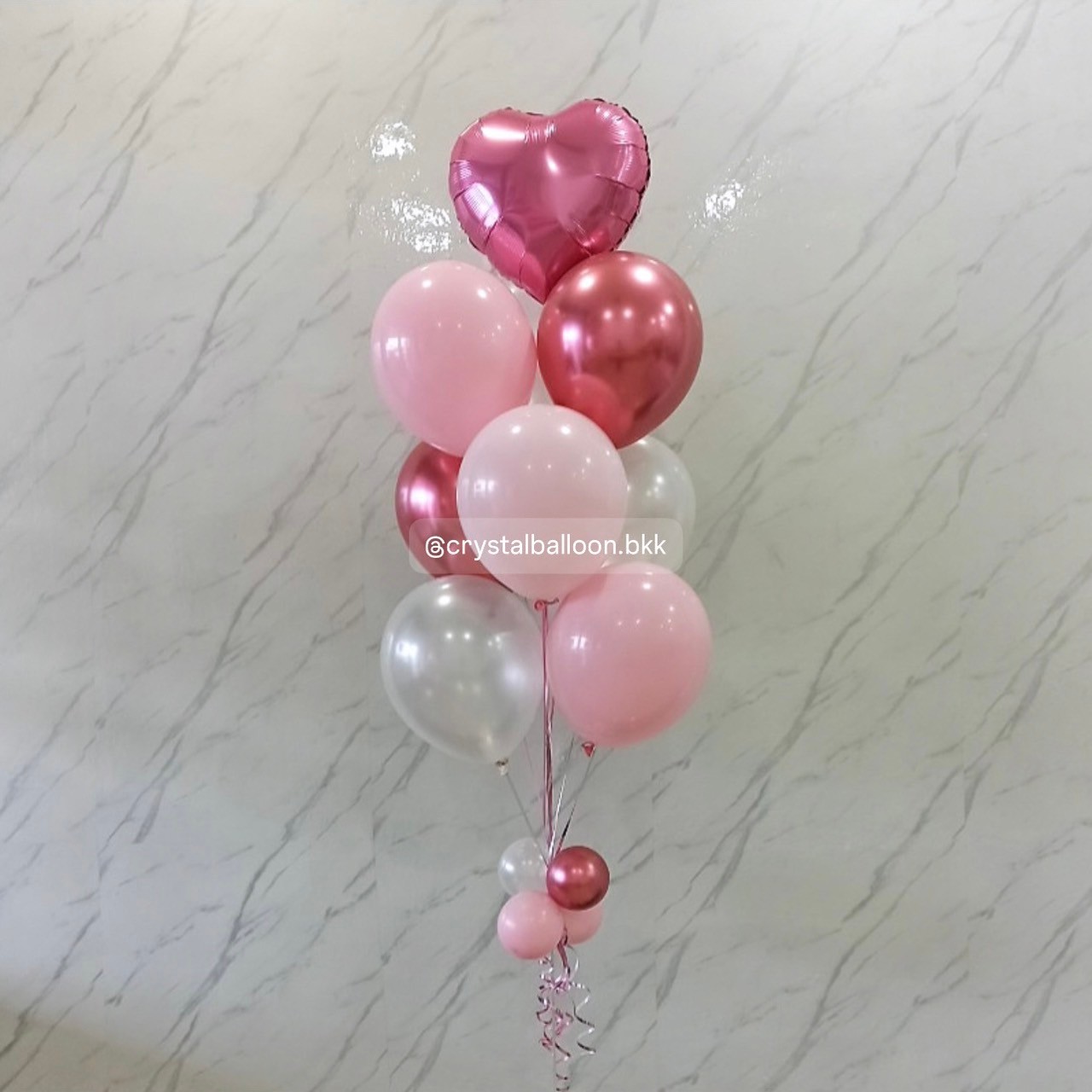 ลูกโป่ง Anniversary ช่อลูกโป่งฟอยล์หัวใจ ขนาด 18" ช่อ 10 ลูก 1 ช่อ พร้อมตกแต่ง สามารถเปลี่ยนสีลูกโป่ง/เปลี่ยนข้อความ/เปลี่ยนสี-ฟอยล์ตกแต่งได้