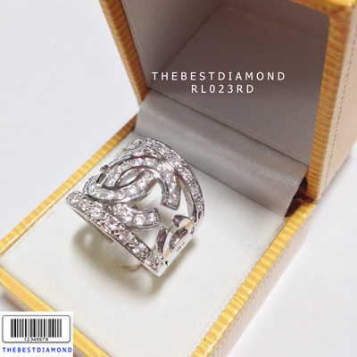 RL023RD+++แหวนชาแนลแบบ เริ่ดหรู ดูมีดีไซน์สไคน์ Right Hand Ring สวยมั่กๆๆ ไม่ควรพลาด แหวนหน้ากว้างมากๆๆ ใส่แล้วเต็มนิ้ว