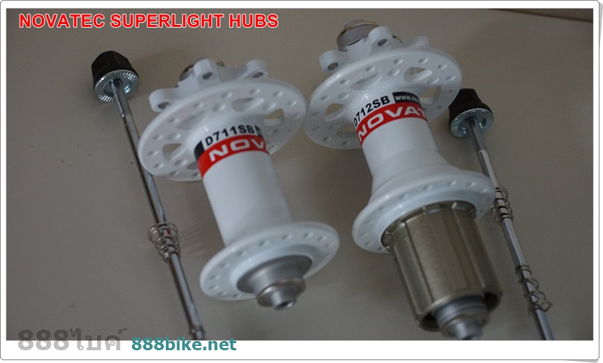 ดุมเสือภูเขา "NOVATEC" ดุมดิส หน้า/หลัง SuperLight FHD711/RHD712, 6 รู, 32H,