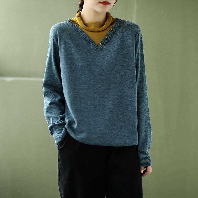 เสื้อคอเต่าไหมพรม