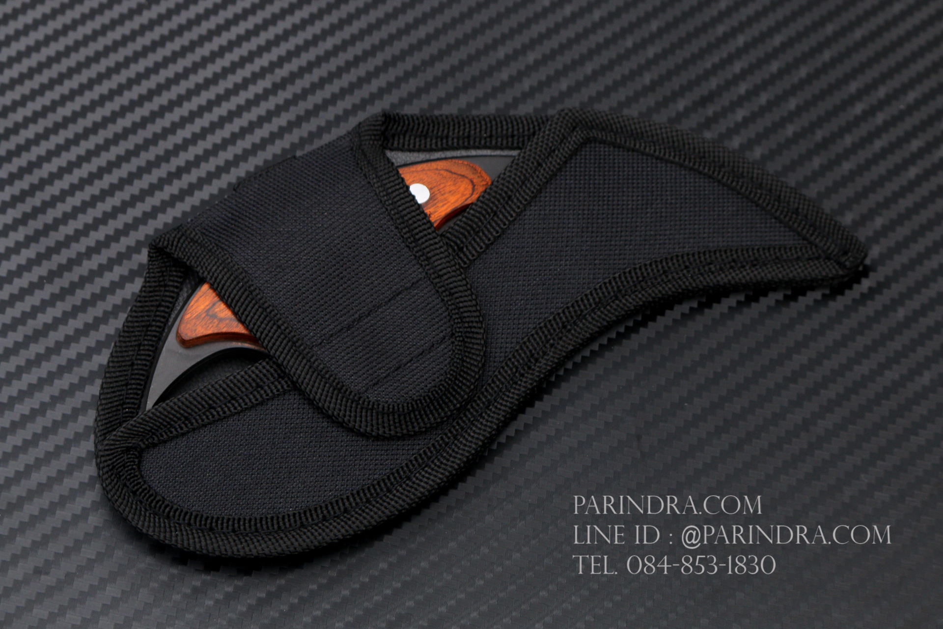 มีดคารัมบิต (Karambit) FURY 65588 ใบดำ ประกับไม้ ยาว 7 นิ้ว
