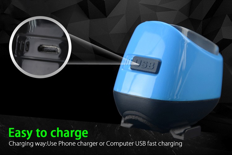 ไฟท้ายจักรยาน X6 Intelligent and rechargeable streamline bike rear,JDB-099 (USB)