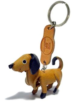 พร้อมส่ง พวงกุญแจหนังแท้ Handmade รูปหมาปัพพี