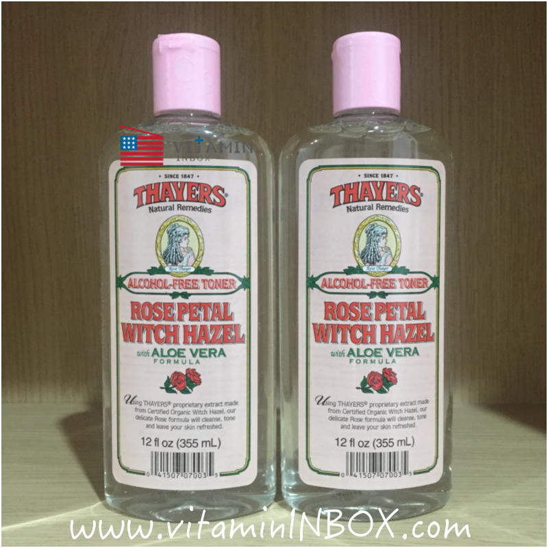 #สิวอุดตัน # Thayers, Rose Petal Witch Hazel, with Aloe Vera Formula, Alcohol-Free Toner, 12 fl oz (355 ml)