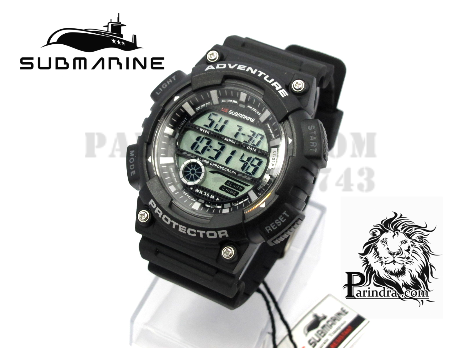 นาฬิกา US submarine สีดำเทา TP1318M ผิวด้าน หน้าปัดพื้นเทา