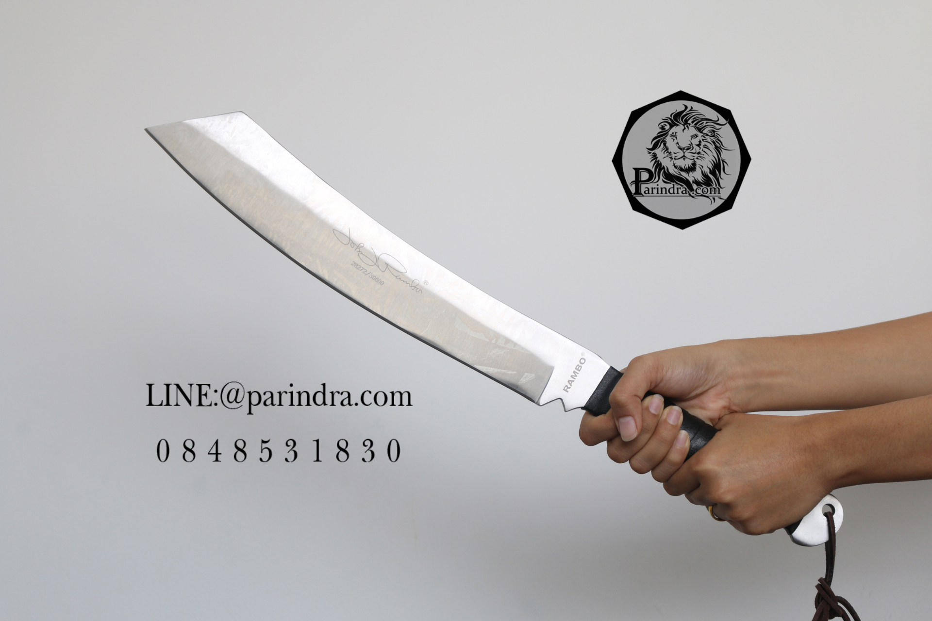 มีดเดินป่าใบตาย RAMBO IV สุดโหด สีเงิน ขนาดยาว 22 นิ้ว (OEM)