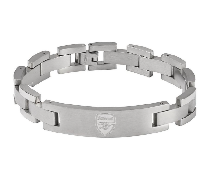 กำไลข้อมืออาร์เซนอล Stainless Steel Crest ของแท้