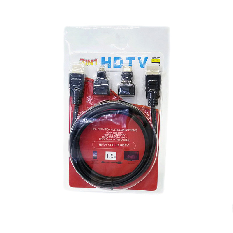 ขาย X-Tips HDMI 3in1 HDTV สายHDMI แบบ 3in1 รองรับ HDMI , Mini HDMI และ Micro HDMI