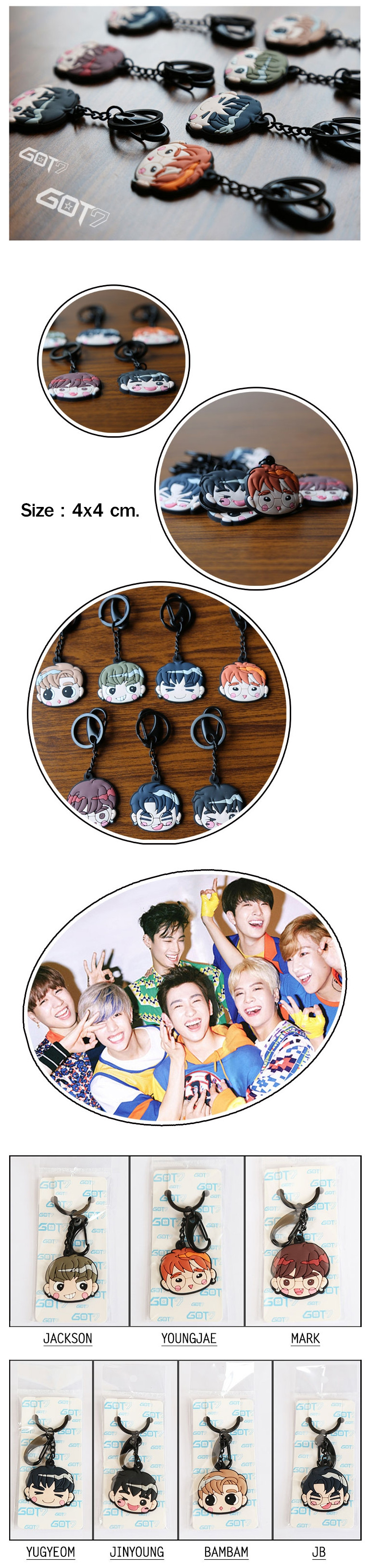 พวงกุญแจ GOT7 Voice Keyring (แฟนเมด)