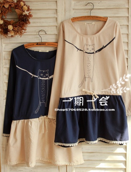 เสื้อผ้าฝ้ายลายแมว