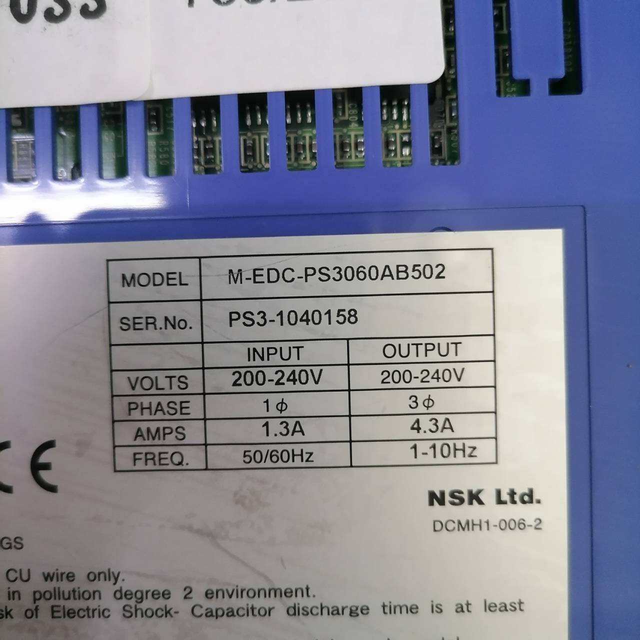 SERVO DRIVE " NSK " รุ่น M-EDC-PS3060AB502