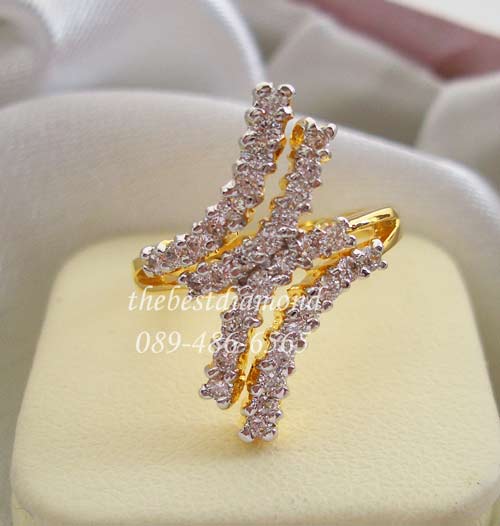 BR612+++แหวนเพชร 4 lines style +++ แหวนเพชร cz ดีไซน์ 4 แถวโค้งนิดๆ modern หรูหรา ไฮโซ สุดๆ เพชรแวววาวมากๆๆ เริ่ดออกเปรี้ยวเฉี่ยวนิดๆ