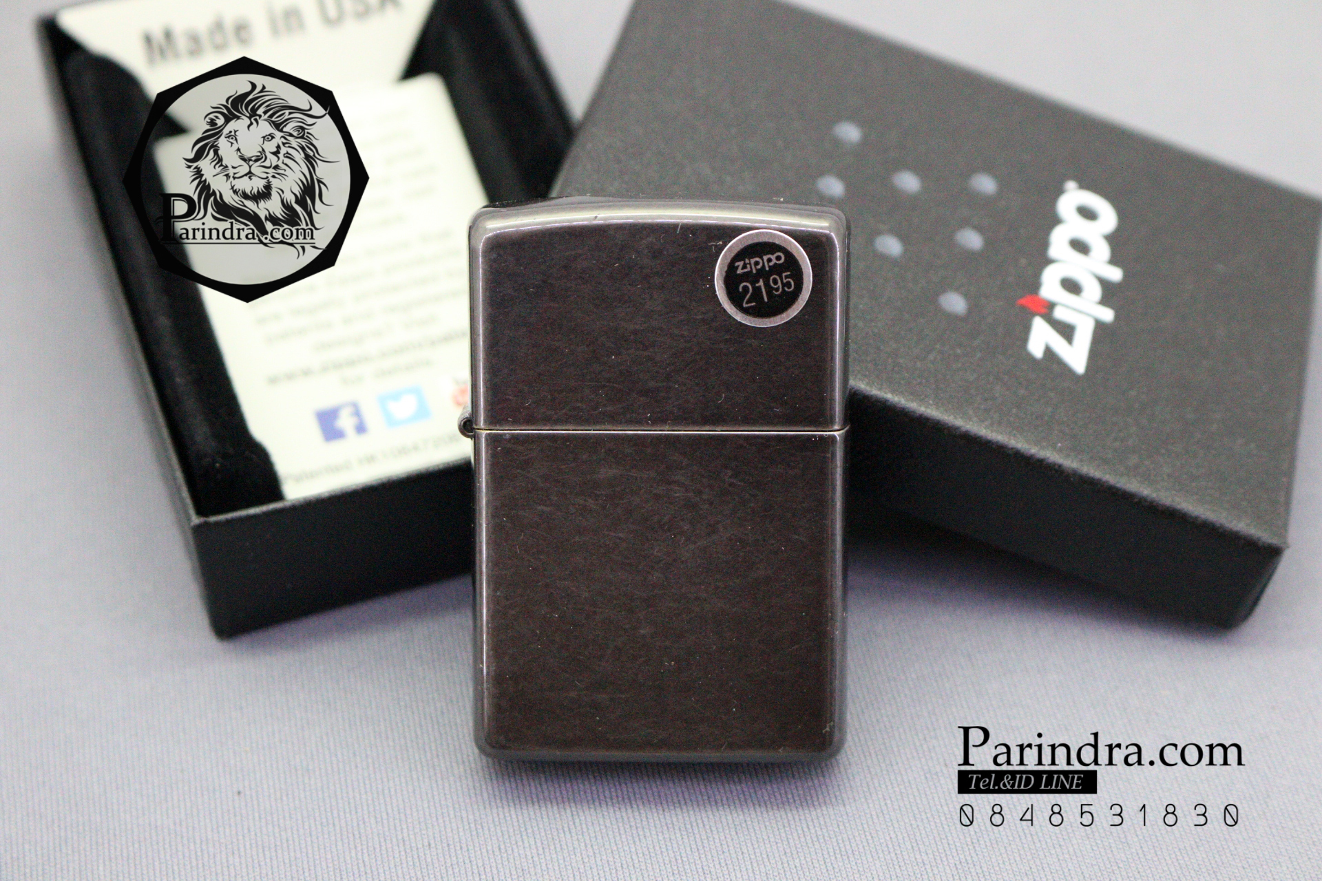 ไฟแช็ค Zippo แท้ สีเทาดำขีดข่วน "Gray Dusk Finish Lighter" #28378 แท้นำเข้า 100%