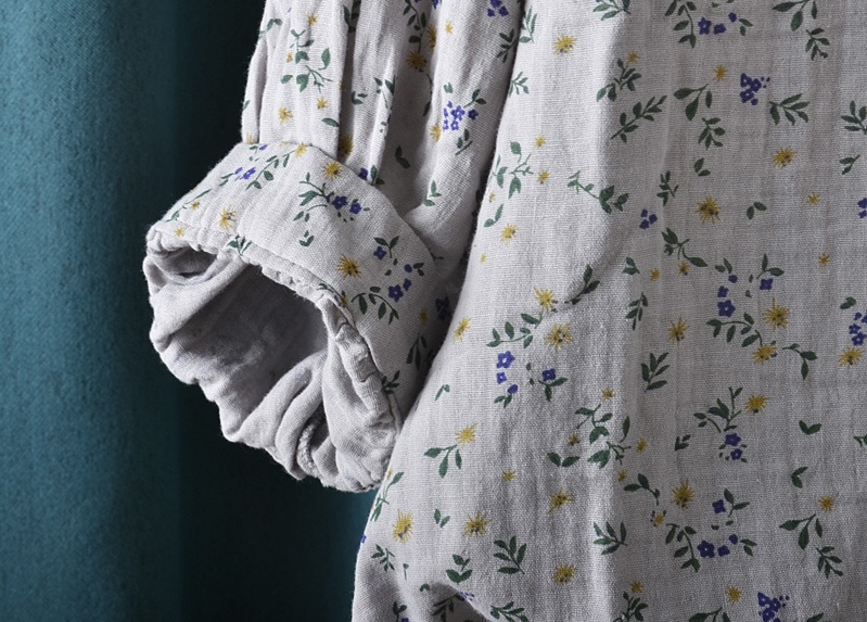 เสื้อผ้าสาลูลายดอกไม้