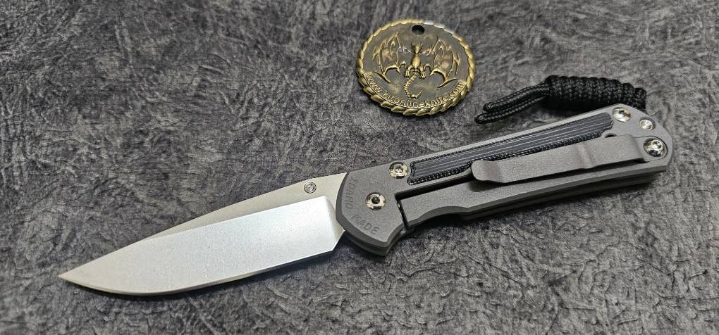 Chris Reeve Small Sebenza 31 lnlay LH Drop Point Black Canvas Micarta CPM Magnacut(มือซ้าย)