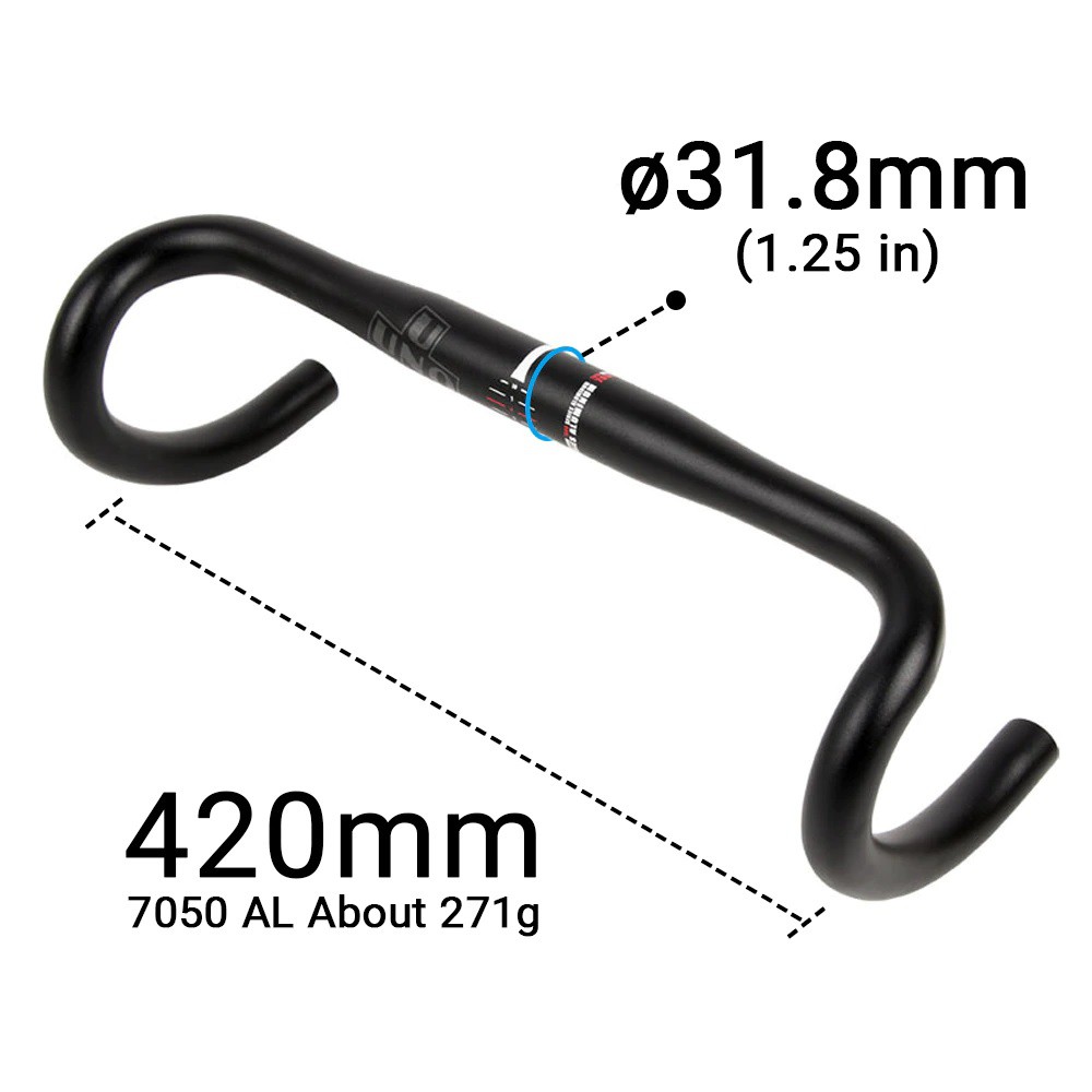 แฮนด์หมอบ UNO HB-CR13 lightweight 7075 Sport Road Alloy handlebar