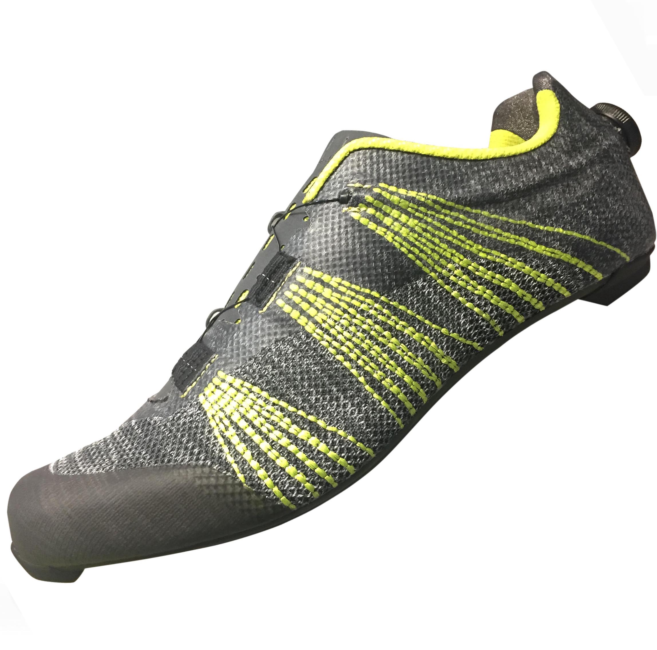 รองเท้า X-WIND EXPERT Q PRO road car knitting shoes ผ้าถัก มีไซส์ 41-45 สีเทาดำ และ สีเทาเหลือง
