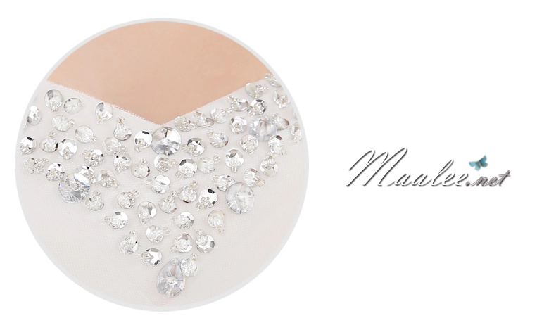 พร้อมเช่า ชุดแฟนซี ชุดราตรีสั้น สีขาว เกาะอก กระโปรงระบายเป็นชั้น ๆ ซิปหลัง