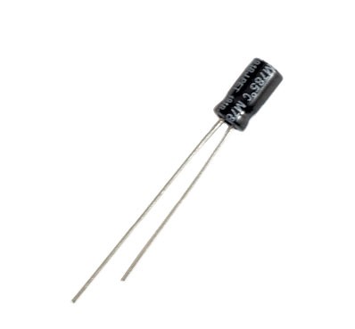 (สั่งขั้นต่ำ 10 ตัว) C คาปาซิเตอร์ 10uF 16V ±20% 85°C Size 4x7mm ระยะห่างขา 1.5mm