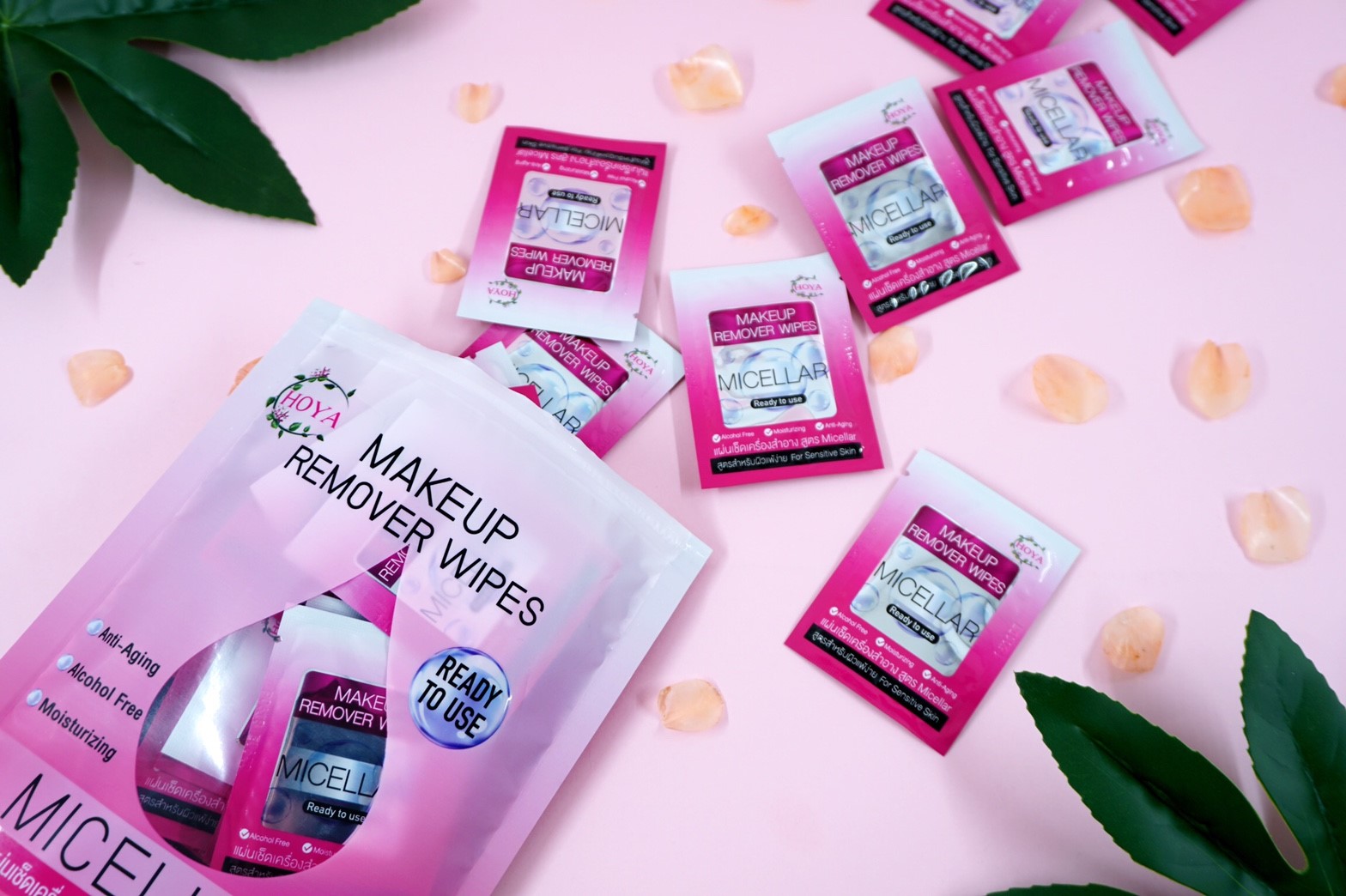 โฮญ่า เมคอัพ รีมูฟเวอร์ ไวพส์ 3 in 1 แผ่นเช็ดเครื่องสำอาง 1แผ่น/ซอง 1 ห่อ 25 ซอง พิเศษ ซื้อ 1 แถม 1