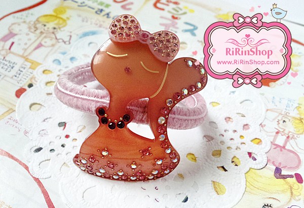Rena chris ยางรัดผมแมวน้อยแต่งคริสตัล Swarovski (Violet)
