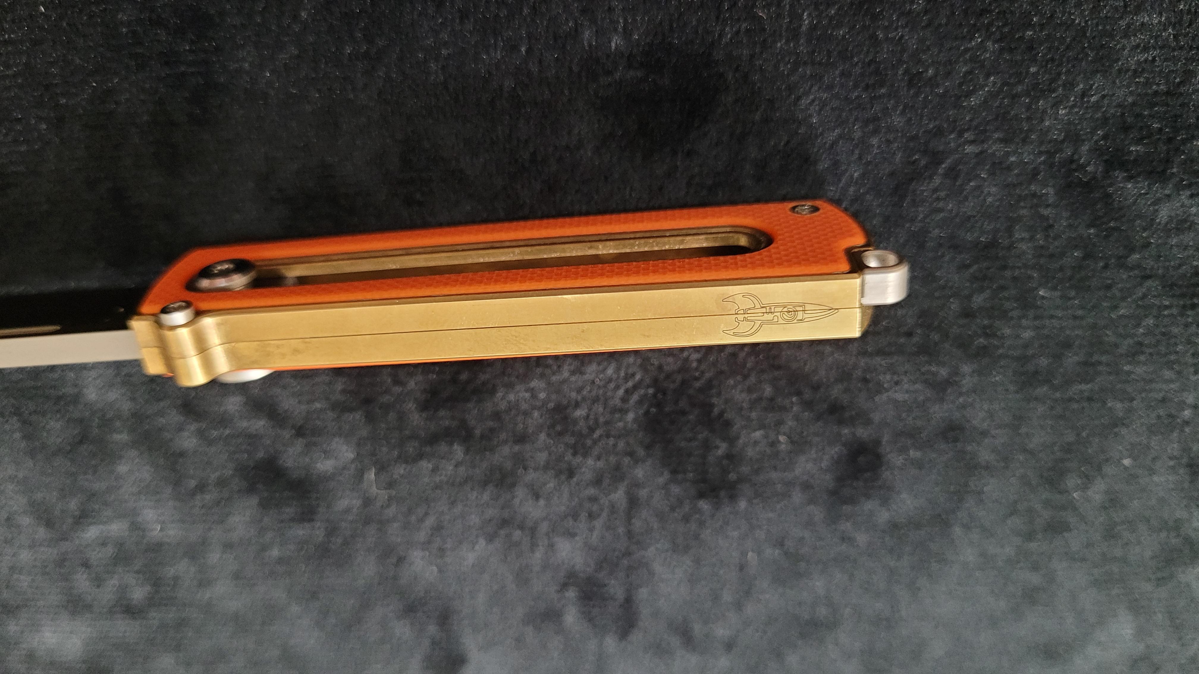 Al Br BarloX with M390 Blade-for a short time Dealer's Cost Orange DLC Black Blade