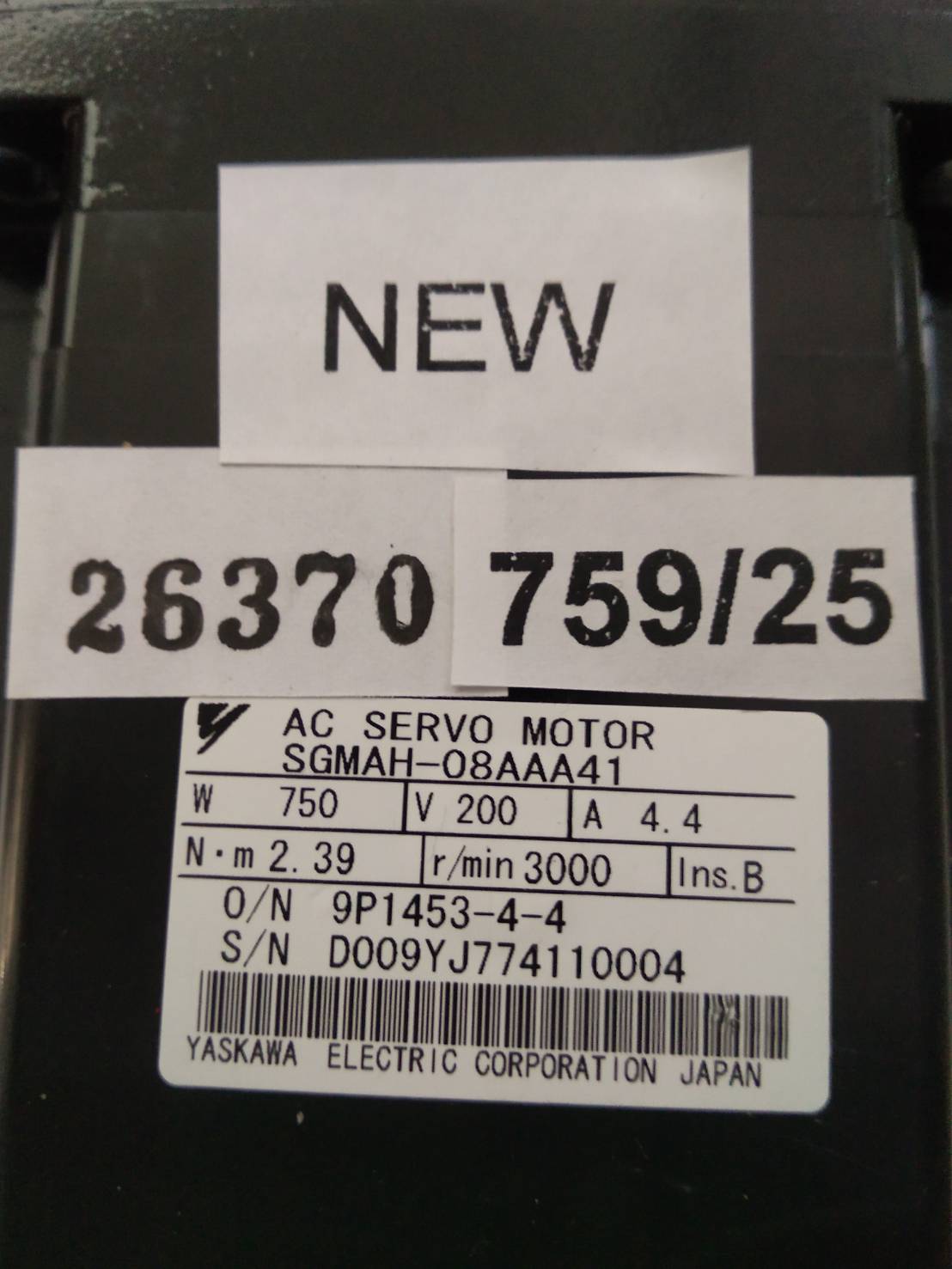SGMAH-08AAA41 SERVO MOTOR " YASKAWA "