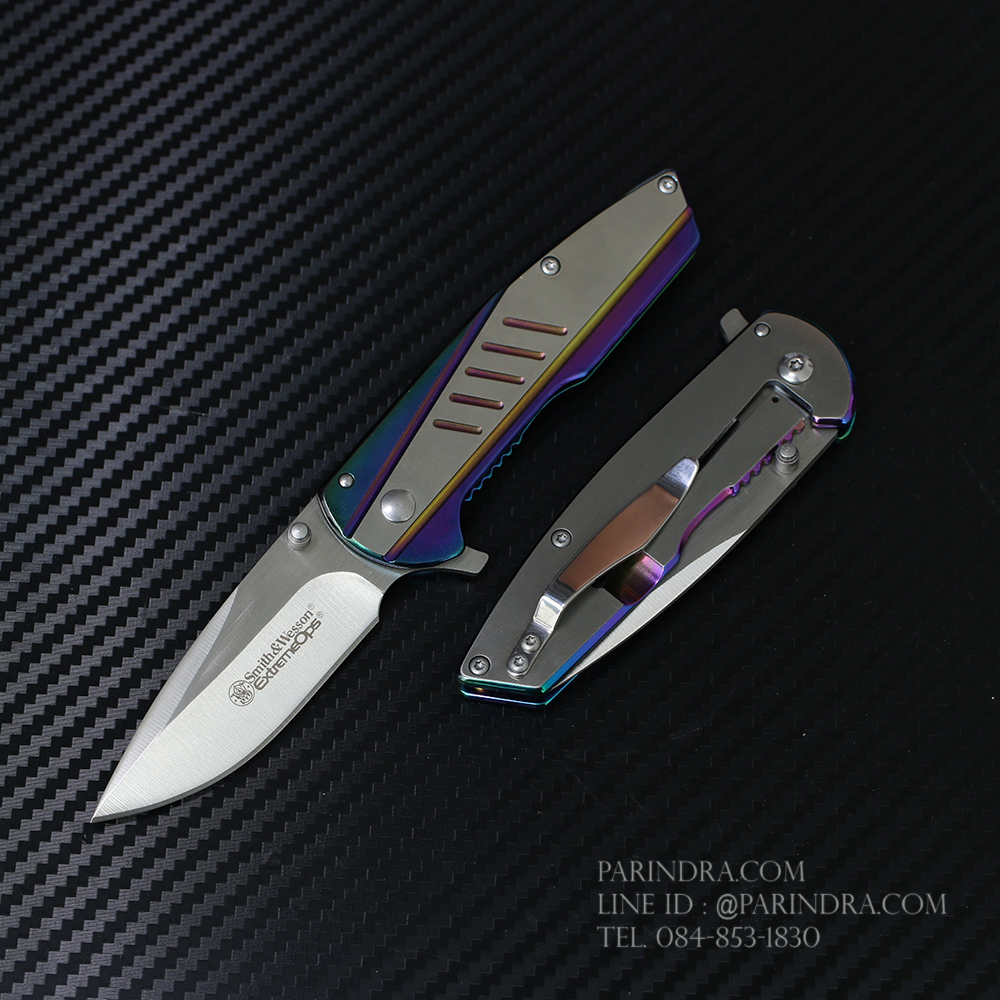 มีดพับ Smith&Wesson Knives ด้ามสีรุ้ง (OEM)