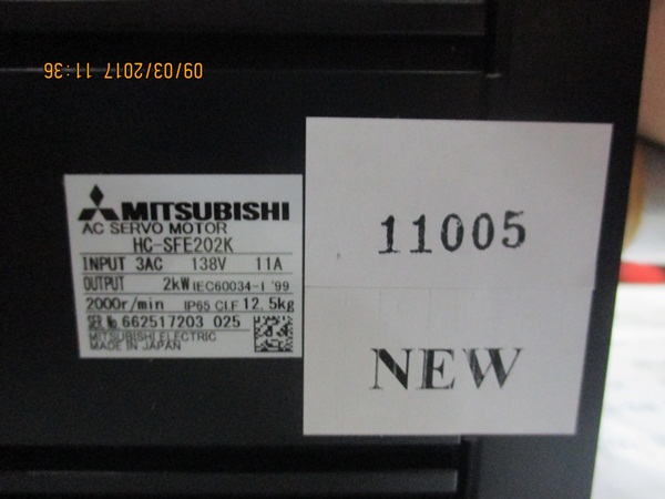 SERVO MOTOR “ MITSUBISHI ” รุ่น HC-SFE202K