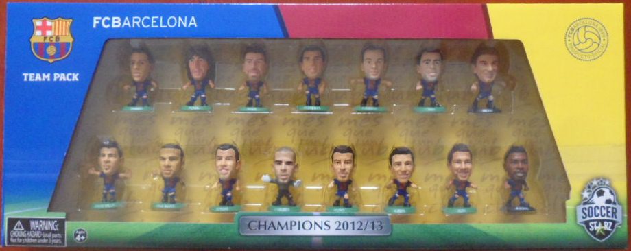 ตุ๊กตาโมเดลนักฟุตบอล ทีมแพ็ค 15x สโมสรบาร์เซโลน่า ซอคเกอร์สตาร์ซ - Spanish La Liga Champions 2012/13 ใหม่ / 15x BARCELONA Football Club SoccerStarz Football Figure Team Pack - Spanish La Liga Champions 2012/13 NEW