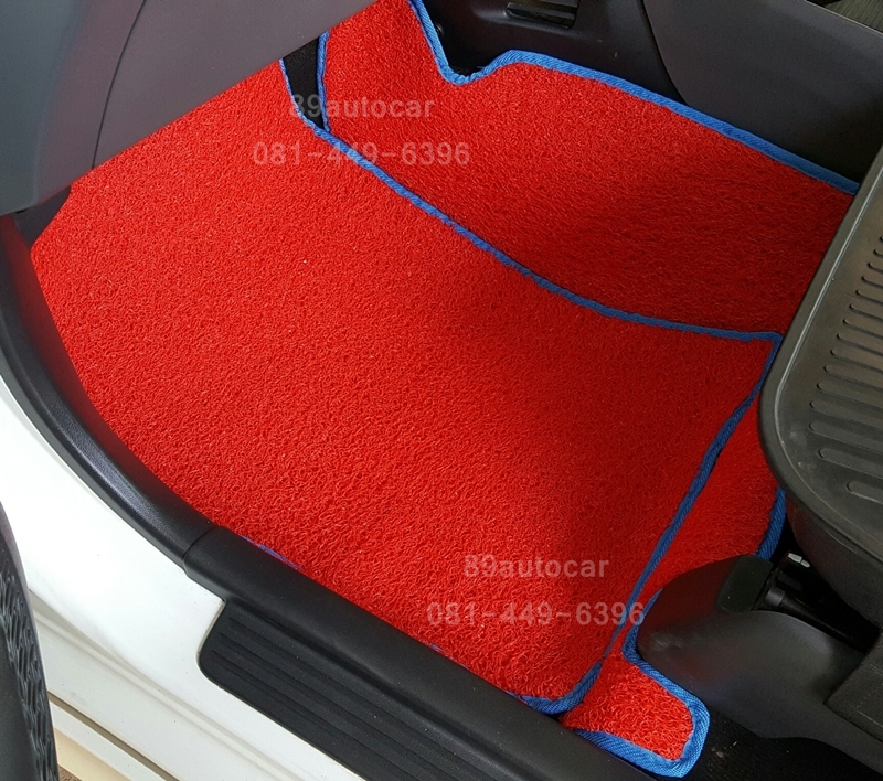 พรมปูพื้นรถยนต์ Toyota Avanza 2012 ไวนิลสีแดงขอบฟ้า