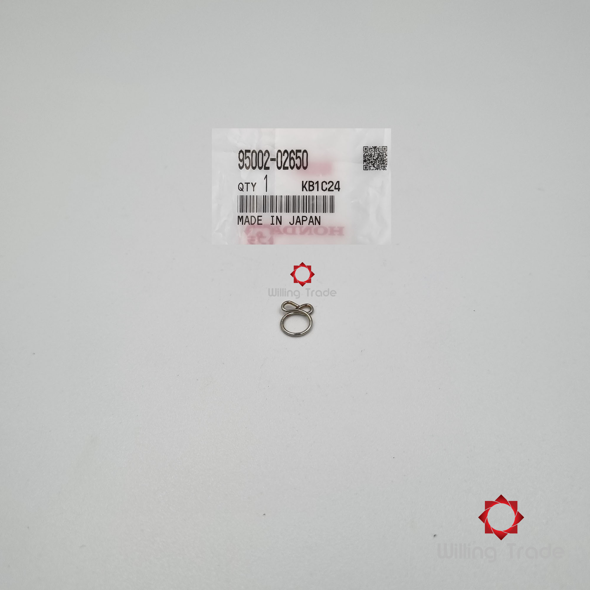 คลิ๊ปรัดท่อยาง (B6.5) (B303) HONDA: (95002-02650) รุ่นทั่วไป HONDA [แท้ศูนย์ 100%] ....CLIP, TUBE(B6.5)