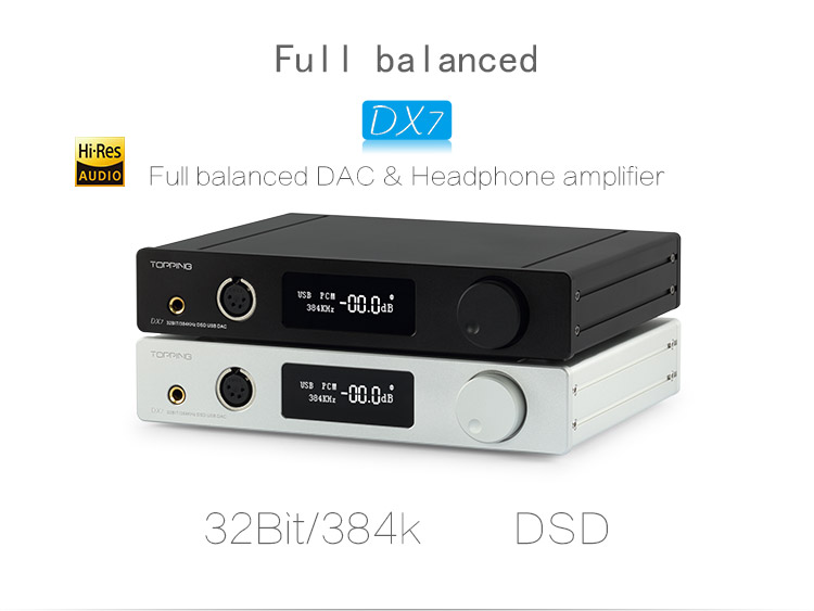 ขาย TOPPING DX7 DAC/AMP ตั้งโต๊ะชุดใหญ่ระดับ Hi-Res รองรับ DSD มาพร้อม Remote control