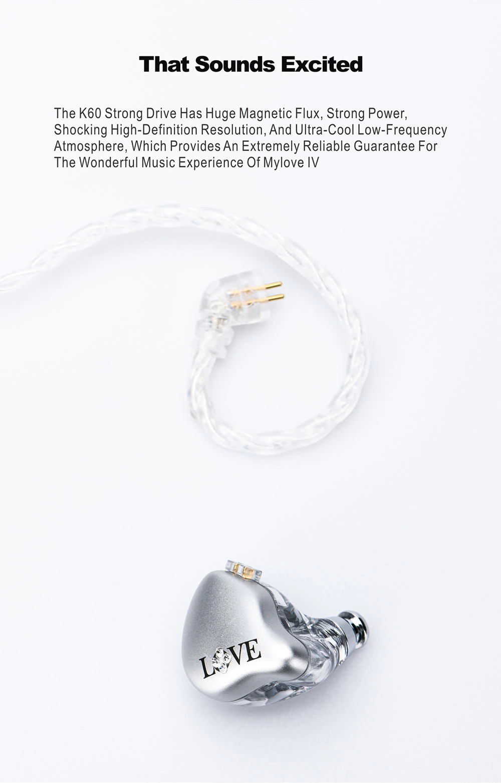 ขาย TFZ MYLOVE 4 หูฟังไดรเวอร์ K60 คุณภาพเสียงระดับมืออาชีพใช้