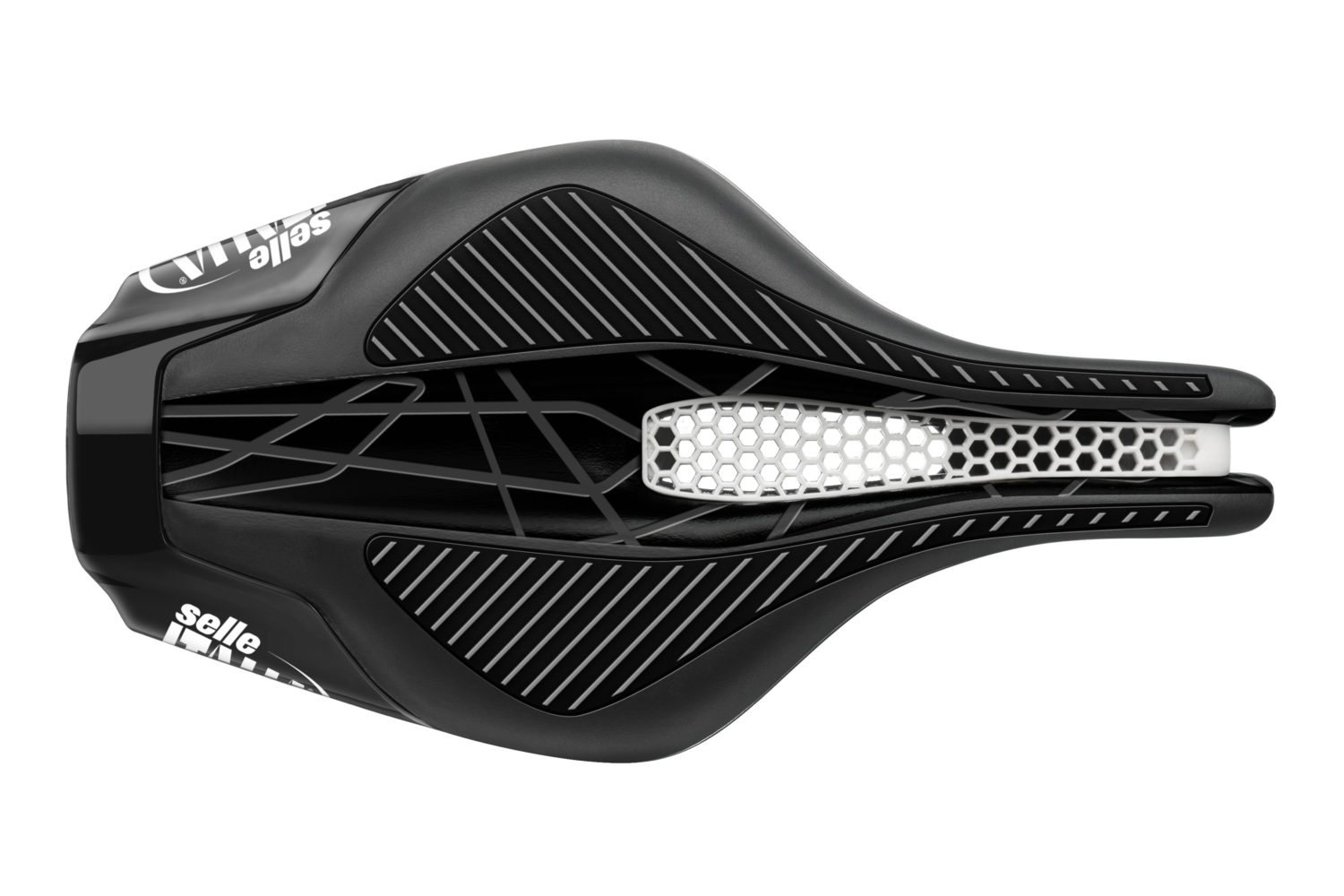SELLE ITALIA อานนั่ง, KRONOS KIT CARBONIO FLOW, ขนาด S, สีดำ, S1/2/3