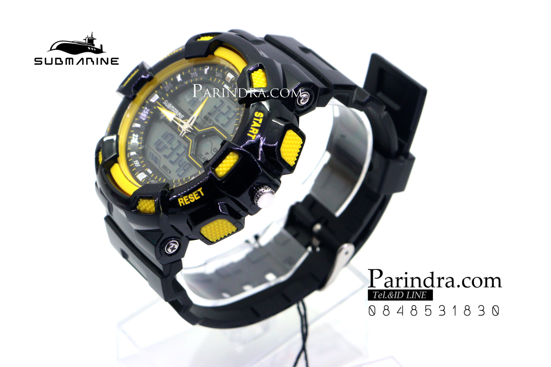 นาฬิกา US submarine รุ่น TP3153M ดำ-เหลือง จอเทา