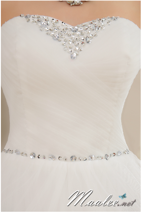 พร้อมเช่า ชุดแฟนซี ชุดราตรีสั้น สีขาว เกาะอก กระโปรงระบายเป็นชั้น ๆ ซิปหลัง