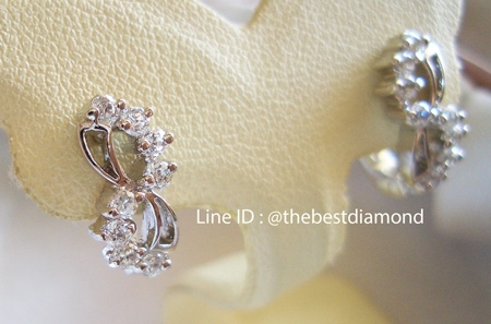 BE322RD ต่างหูรูปแบบคล้าย อินฟินิตี้ งานสวยมากๆๆ เหมือนจริงมากๆๆ เพชรCZ แวววาว