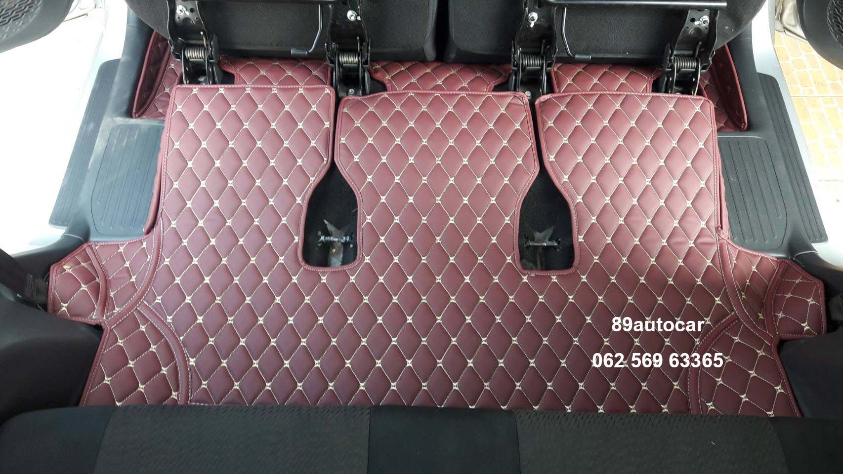 พรมรถยนต์ Toyota Avanza 2014 ปูพรม6D สีแดงเลือดหมู เต็มคัน