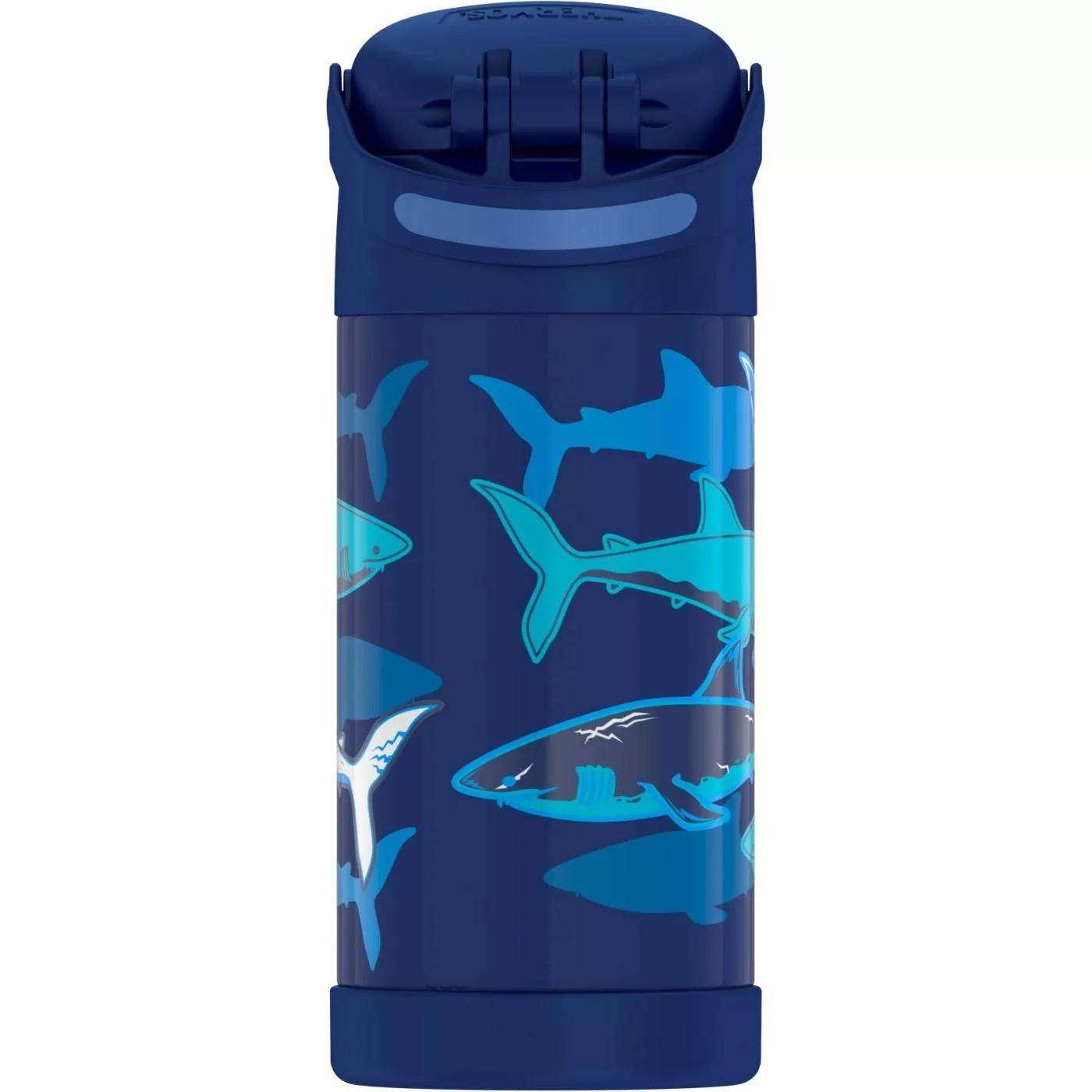 Thermos Sharks 12oz FUNtainer Water Bottle with Bail Handle - Blue