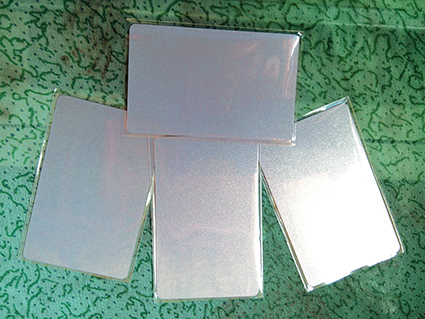 บัตรพลาสติกเปล่า พื้นเมทัลลิก