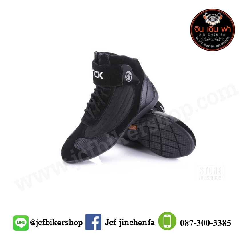 รองเท้าขี่มอเตอร์ไซค์ รองเท้าขับมอไซค์ รองเท้าขับbigbike รองเท้า ARCX L60053 หนังวัว+BK ผ้าตาข่าย+ยาง ดำ-เทา