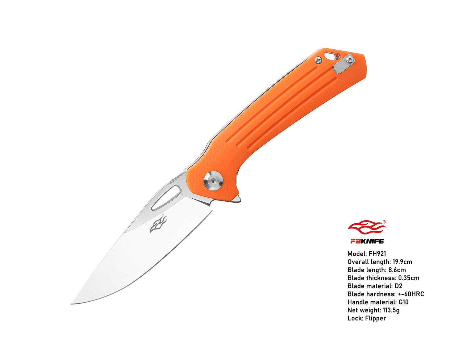 *NEW* มีดพับ Ganzo กานโซ่ รุ่น FH921-OR / D2 Steel / ของแท้ 100%