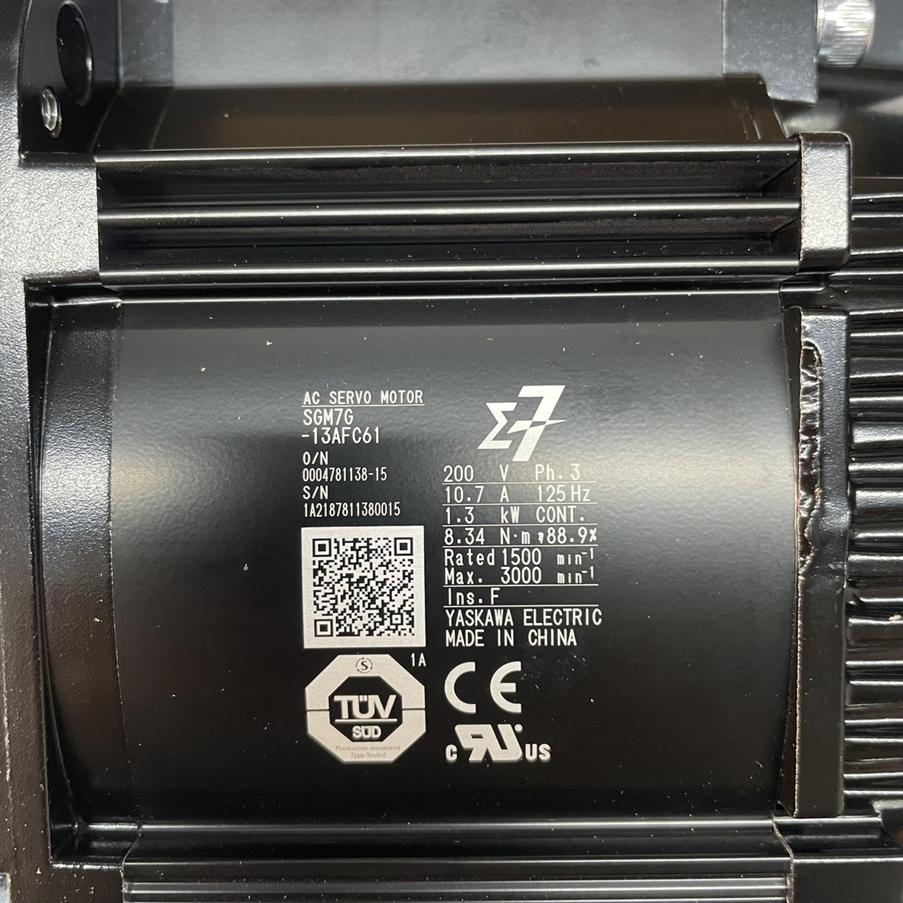 SGM7G-13AFC61 SERVO MOTOR " YASKAWA "