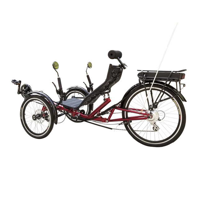 MOTRIKE Recumbent ELECTRIC Bicycle Trikes BIKE, 3*7speeds, Seat Folding 3 wheel, M-009E 250w, MY2024
