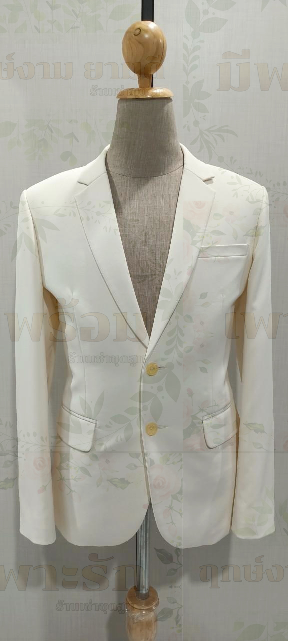 สูท 2 กระดุม (ให้เช่า) - สีขาวออฟไวท์ 6800-41