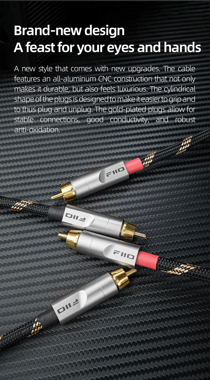 FiiO LR-RCA4 สาย Dual RCA Analog Audio สำหรับเครื่องเสียง