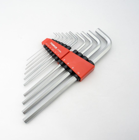 ชุดประแจ แอล 6เหลี่ยมยาวพิเศษ (10ชิ้น) ฟอร์ซ (FORCE) Pn.5102XL (แท้-สั่ง) (**)