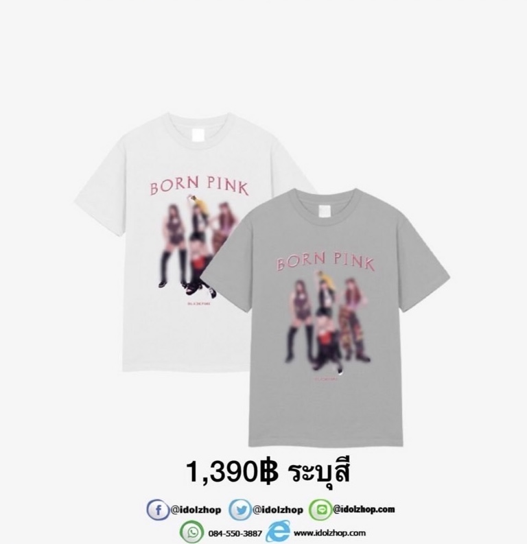 𝐏𝐑𝐄 เสื้อยืด #BLACKPINK #BORNPINK WORLD TOUR Official TOUR T-SHIRTS ระบุ สี. -เข้าปลายธค.-